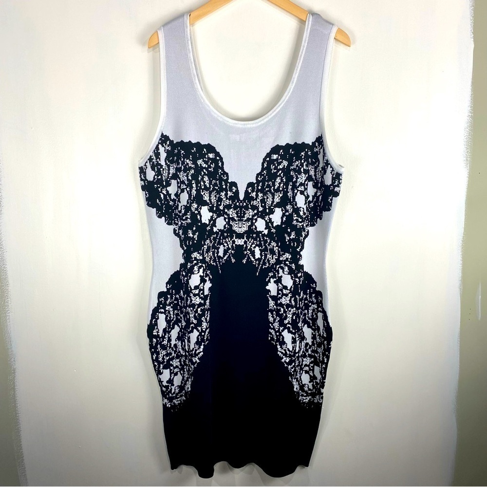 Lane Bryant Intarsia Stretchy Sleeveless Tank Top Mini Sweater Dress 14/16 (NWT)